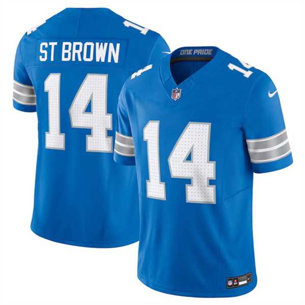 Men & Women & Youth Detroit Lions #14 Amon-Ra St. Brown Blue 2024 F.U.S.E. Vapor Limited Stitched Jersey